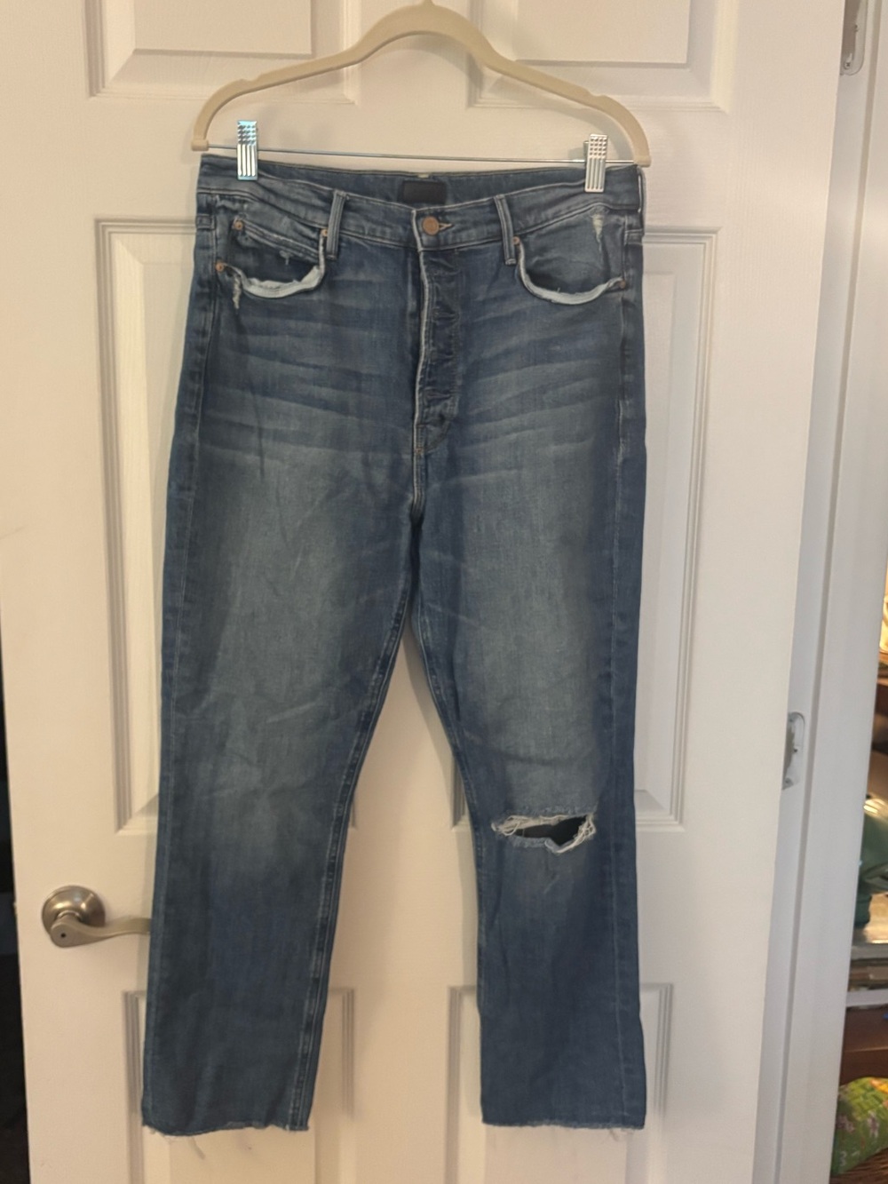 Mother Pixie Dazzler Ankle Fray Jeans